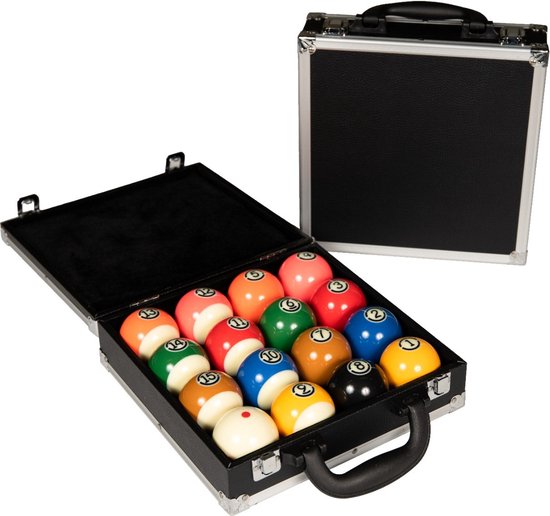 Pegasi Poolballen Koffer voor 16 Ballen 57,2mm - Aluminium koffer - Zachte schuim inleg - Biljart Ballen Koffer - Opbergen van Pool Ballen