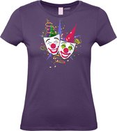 T-shirt Femme Masque Carnaval | Carnaval | Déguisements Femme Homme | Violet | taille XS