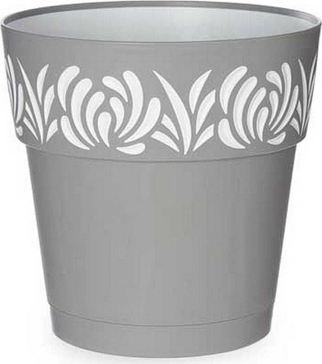 Self-watering pot Gaia Grijs Plastic (25 x 25 x 25 cm)
