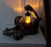 Tuinbeeld Zombies Met Lamp lichtgevende Ontwerp Horror Scène Halloween Standbeeld