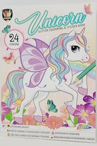 Grafix kleurboek met stickers en glitters - Unicorns of Zeemeerminnen variant