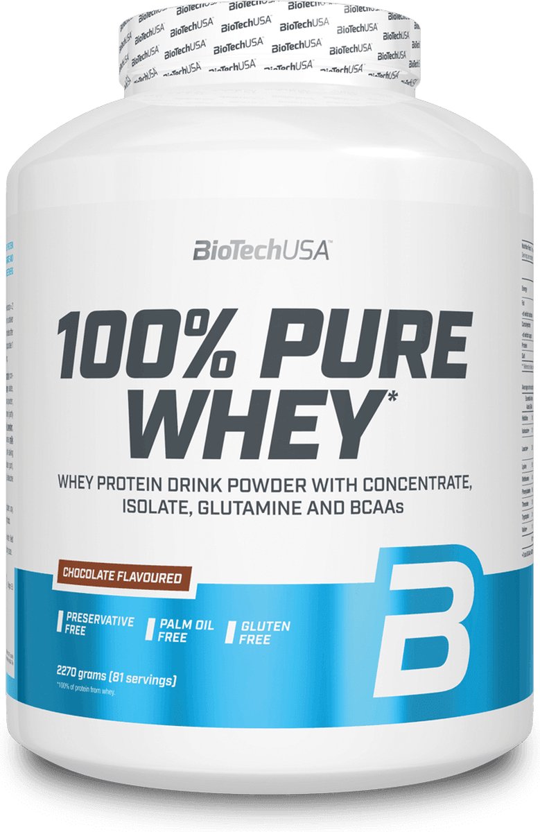 Protein Poeder - 100% Pure Whey - 2270g - BioTechUSA - Vanille