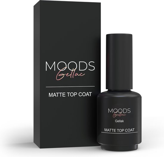 Moods Gellac - Matte Top Coat - Nagellak - Gellak Starterspakket - Nagels - Gellak Set - 15 ML
