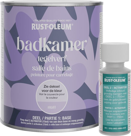 Rust-Oleum Donkergrijs Badkamer Tegelverf Matt - Antraciet 750ml - Rust-Oleum