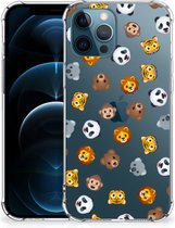 Doorzichtige Silicone Hoesje Geschikt voor iPhone12 | 12 Pro Dieren Emojis