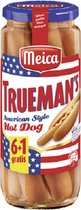 Meica Sausages Trueman's American Style Hot Dog 7 stuks à 50 g, gemaakt van varkensvlees 12 x 350 g potjes