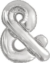Amscan Folieballon &-teken 86 Cm Zilver