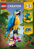 Omslag LEGO Creator 3in1 Exotische Papegaai - Kikker - Vis Set - 31136