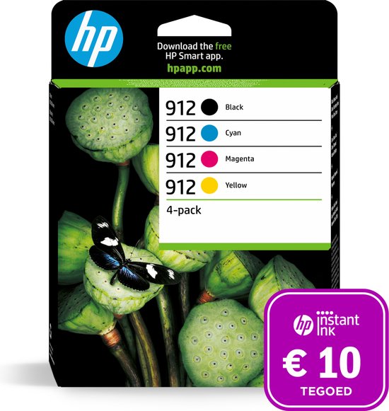 Convient aux cartouches d'encre HP 912 / HP 912XL - Multipack 4 couleurs -  Convient