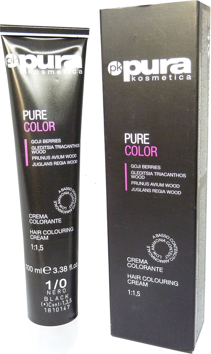 Pura Kosmetica Pure Color Haarkleuring Creme Permanent 100ml - 04/0 Medium Brown / Mittelbraun