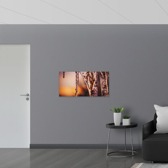 WallClassics - Drapeau - Glaçons - 100x50 cm Photo sur Drapeau Polyester