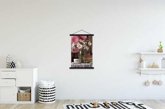Porte-affiche avec affiche - Affiche scolaire - Table - Thee - Nature morte - 60x90 cm - Lattes noires