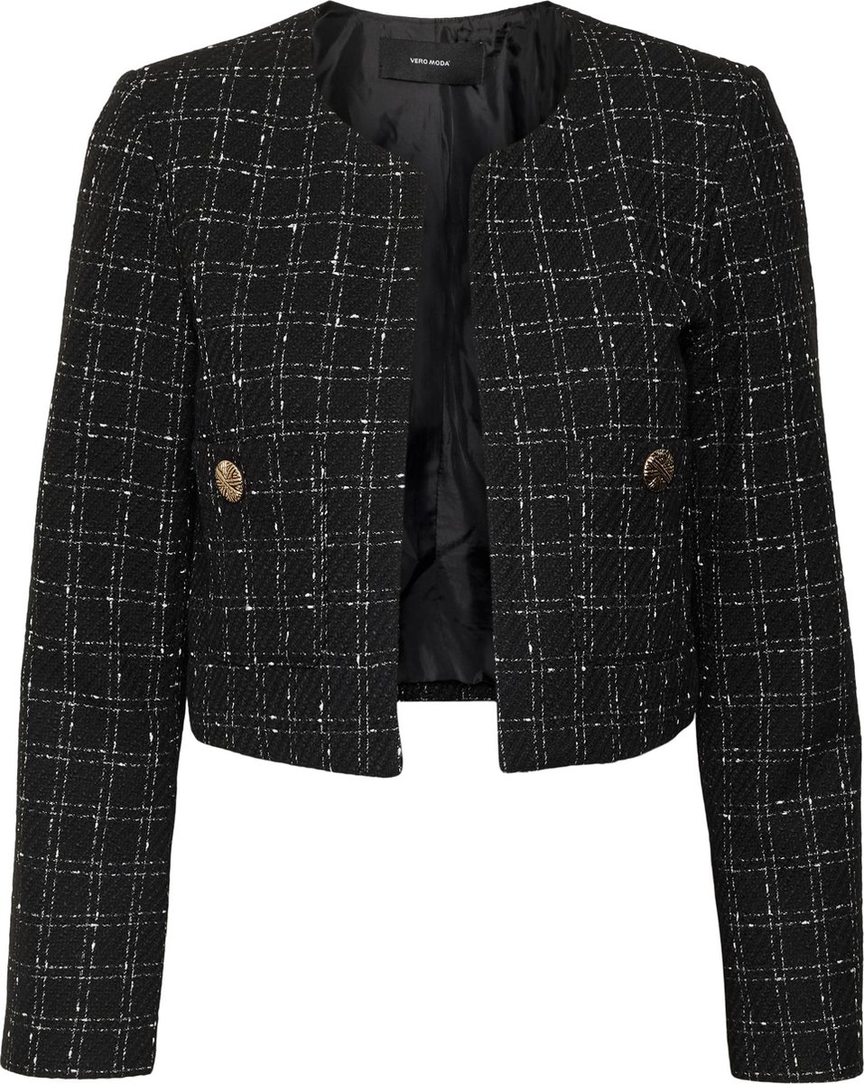 Vero Moda VMLIVSIV LS CROPPED BLAZER Dames Blazer Black - Maat 42
