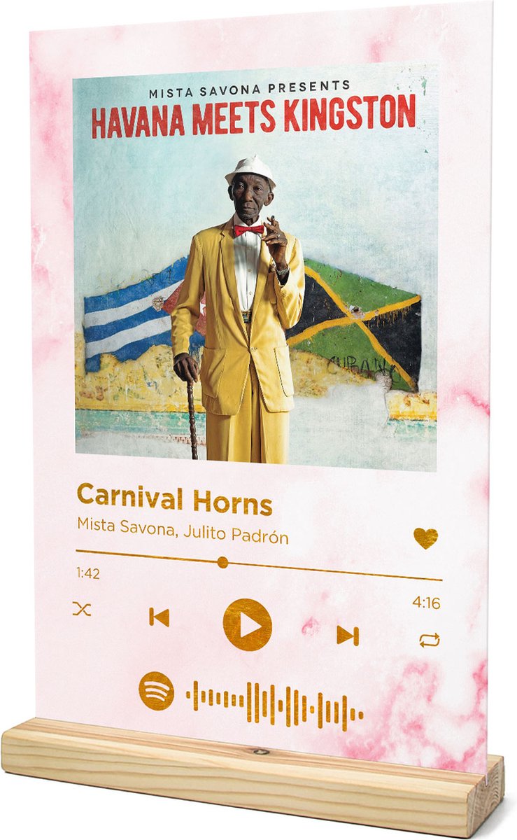 Songr Spotify Muziek Bordje - Carnival Horns - Mista Savona, Julito Padrón  - 20x30 -... | bol.com