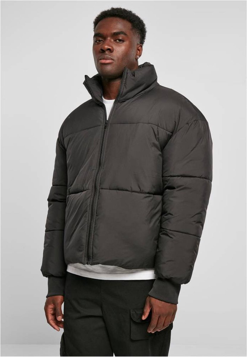 Urban Classics Short Big Gewatteerd jack 4XL Zwart