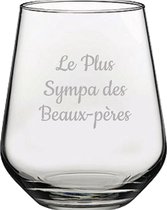 Drinkglas gegraveerd - 42,5cl - Le Plus Sympa des Beaux-pères