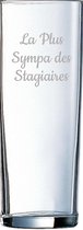 Longdrinkglas gegraveerd - 31cl - La Plus Sympa des Stagiaires