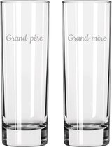 Longdrinkglas gegraveerd - 22cl - Grand-père & Grand-mère