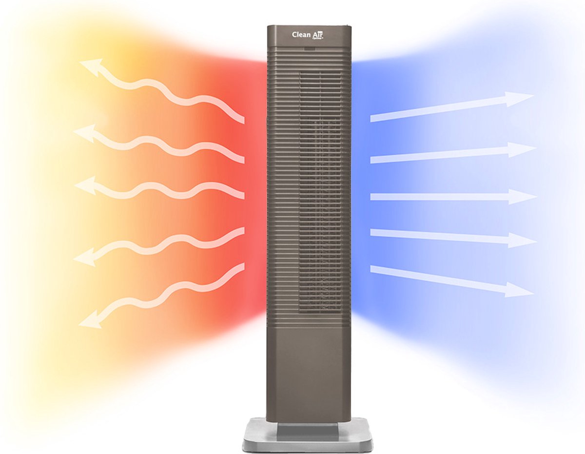 Clean Air Optima® CA-904C - Radiateur Électrique Soufflant Design 2en1 -  Thermostat