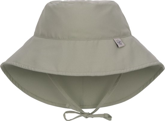 Lässig - Chapeau anti-UV avec tour de cou pour enfants - Grijs - taille S (43-45cm)