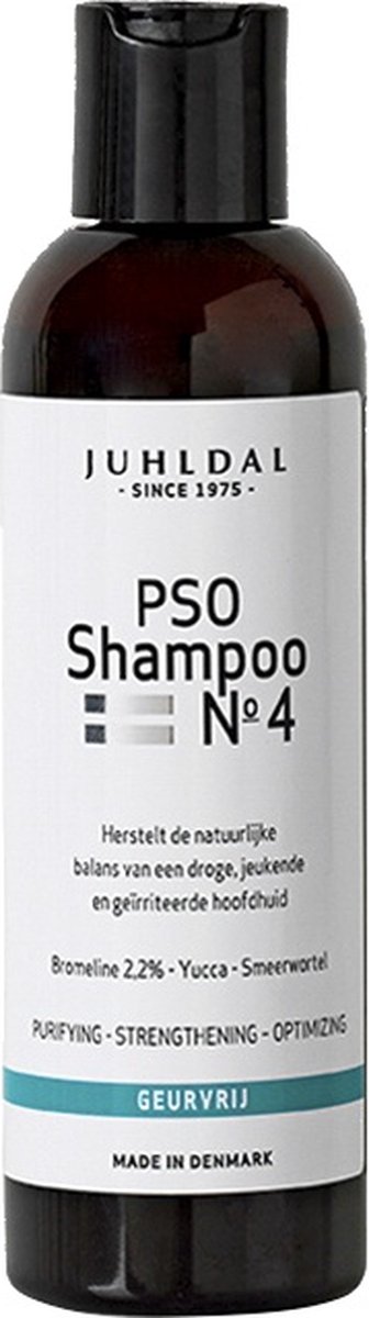 Juhldal PSO Shampoo No. 4 200 ml - vrouwen - Voor Gevoelige hoofdhuid/Hoofdhuid met roos