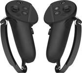 Siliconen Case met Strap geschikt voor Oculus Quest Pro Touch Controller - Cover Geschikt voor Meta Quest Pro - 2 Stuks - Zwart
