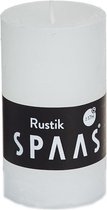 SPAAS Rustieke Cilinderkaars/Stompkaars - wit - 5 x 8 cm - 17 Branduren - Witte kaarsen