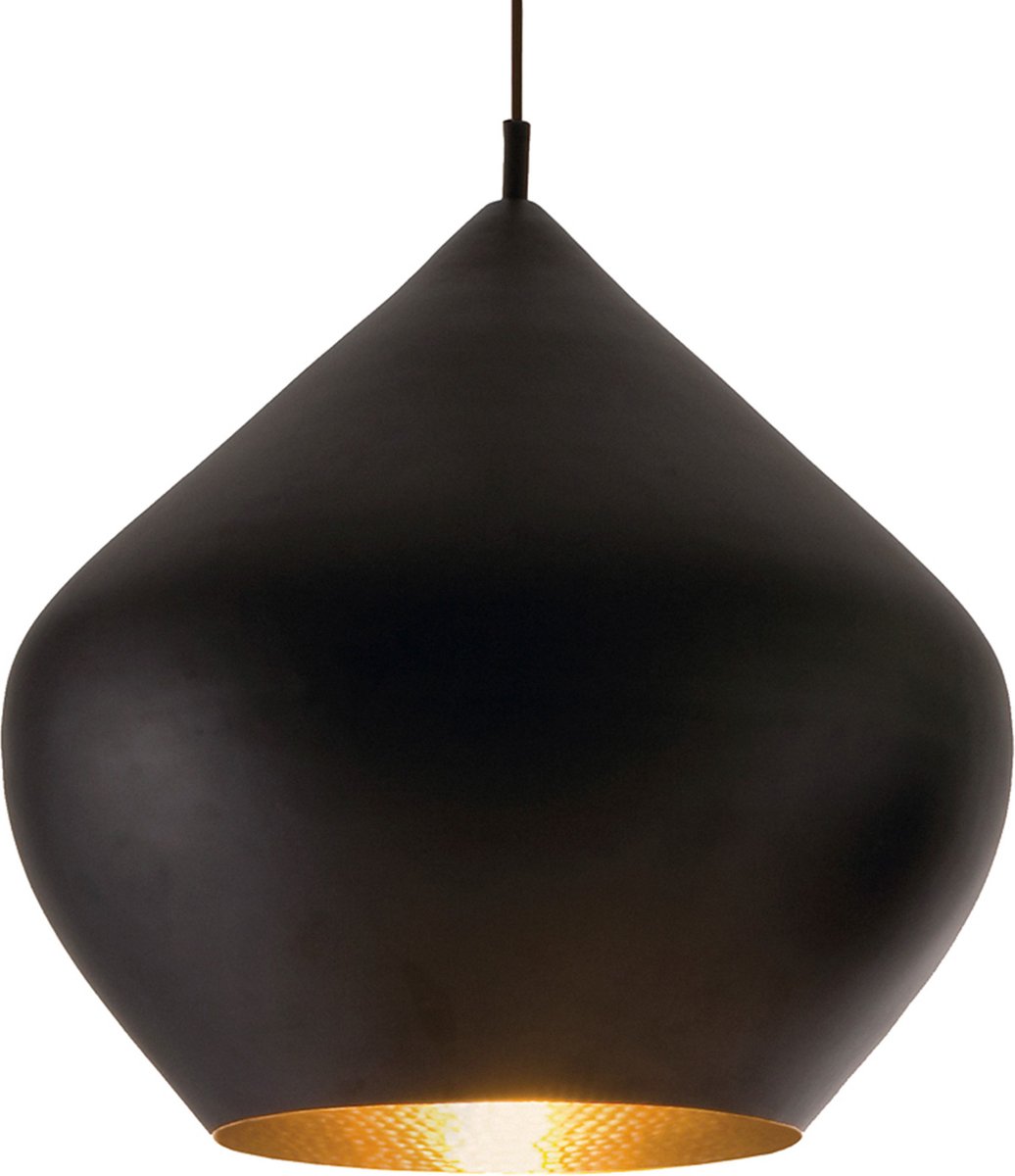 Tom Dixon Beat Stout - Design Hanglamp - Excl. E27 Lichtbron - Black/Gold (Zwart + Goud)