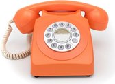GPO 746 Retro klassieke vaste telefoon - met druktoetsen - oranje