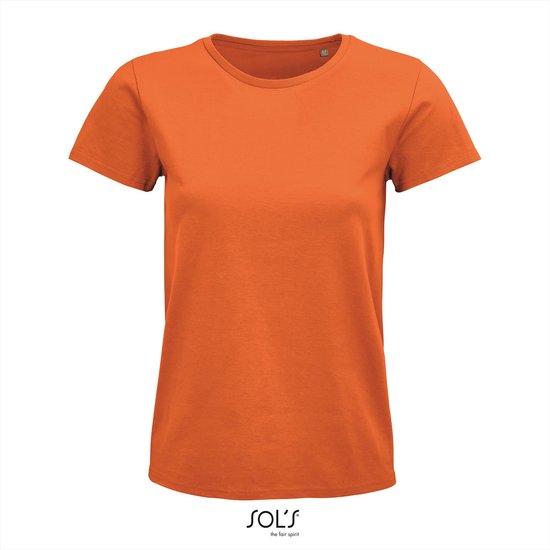 SOL'S - Pioneer T-Shirt dames - Oranje - 100% Biologisch Katoen - M