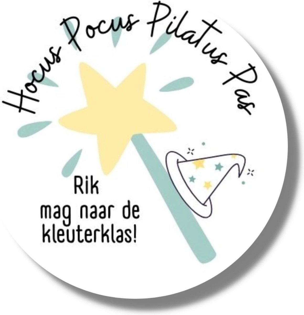 Traktatie Naamstickers Hocus Pocus Toveren Groen - 20 stuks - Afscheid Peuterspeelzaal Kinderdagverblijf Basisschool - Kleuterklas | Sluitsticker - Gepersonaliseerd