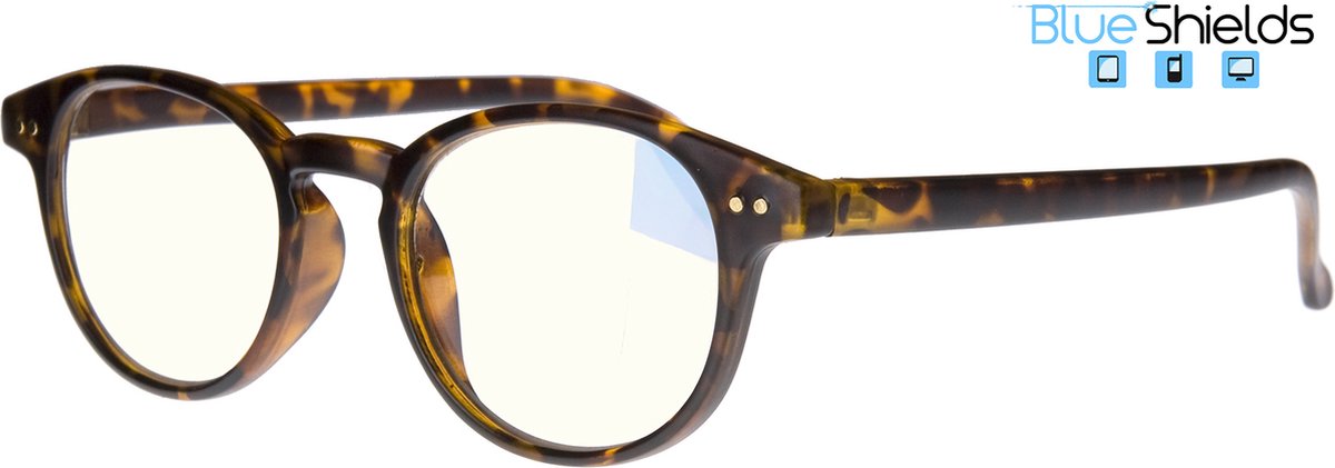 BlueShields TFD003 +1.50 Boston - Beeldschermbril - Leesbril - blauw licht filter lens - Tortoise