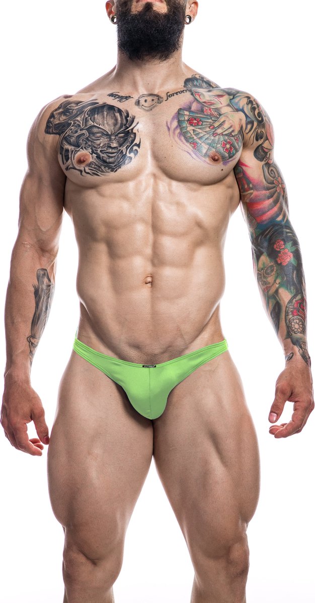 Goedkoopste Body Pleasure Thong Heren Ondergoed Neon Groen - Size S