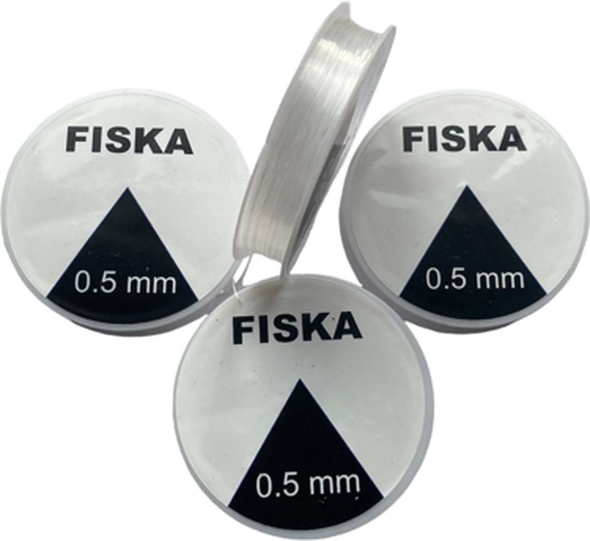 Fiska 4 Rollen Elastisch Draad- Sieraden Maken- 0.5 mm- Transparant Draad - Kralen Draad - Rijgdraad - Rekbaar Draad - Hobby Draad - Nylon Draad