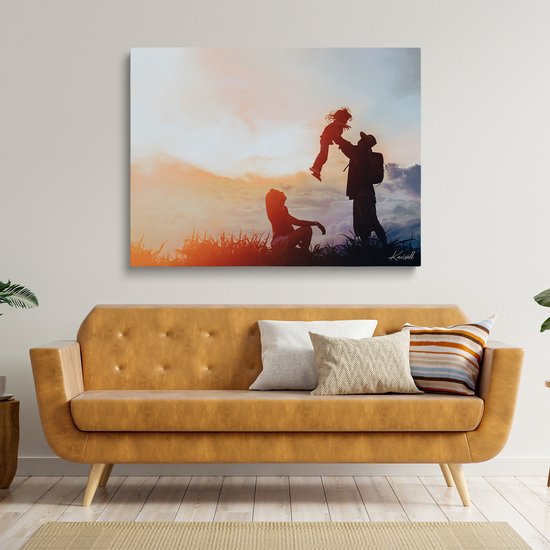 Luxe Canvas Schilderij Family Goals | 60x40 | Woonkamer | Slaapkamer | Kantoor | Muziek | Design | Art | Modern | ** 4CM DIK! 3D EFFECT**