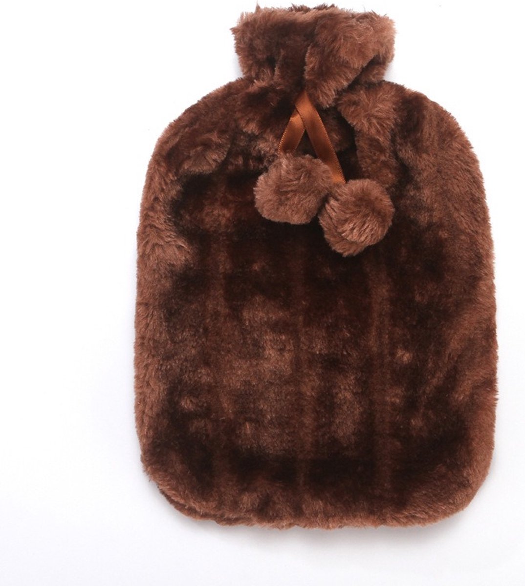 Goedkoopste Kruikhoes - Losse Hoes Kruik - Kruikzak - Winterhoes Kruik - Fluffy - Fleece hoes - 2 Liter - Donker Bruin