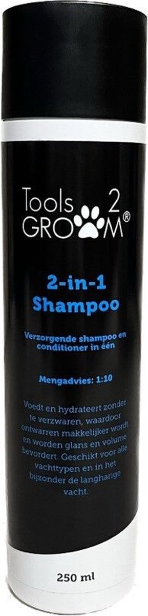 Tools-2-Groom 2-in-1 shampoo en conditioner - voor hond en kat - 250ml - Tools-2-groom