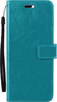 Hoesje Geschikt voor Samsung S23 Hoes Bookcase Flipcase Book Cover - Hoes Geschikt voor Samsung Galaxy S23 Hoesje Book Case - Turquoise