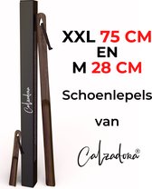 Calzadora® Schoenlepel Extra Lang Combi - 75cm & 28cm lang - Schoentrekker - Duurzaam, sterk en prachtig - Set van 2 - Combi Extra Lange Schoenlepel