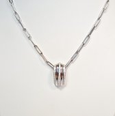 Ketting met hanger - Le Chic - RB836C28-14 - diamant - witgoud - 14 karaat - sale Juwelier Verlinden St. Hubert - van €3425,= voor €2095,=