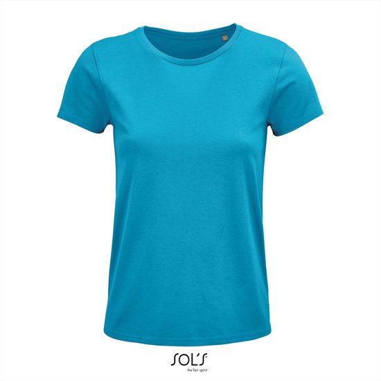SOL'S - T-shirt Epic femme - Aqua - 100% Coton Bio - XL | bol