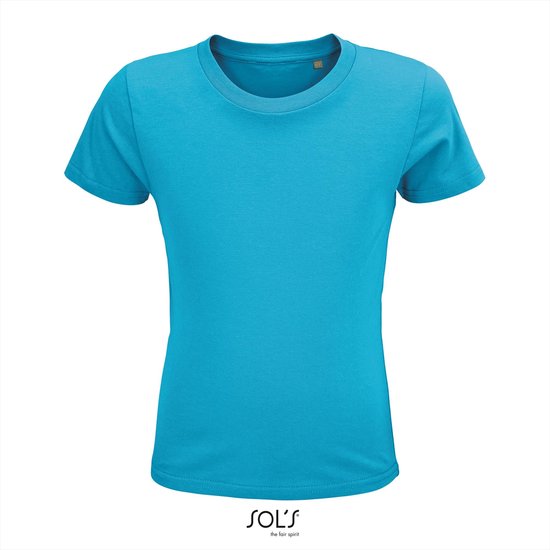 SOL'S - T-shirt Kinder Crusader - Aqua - 100% Katoen Bio - 110-116