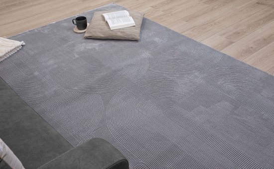 TAPIS GRIS MODERNE AURELIA