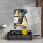 Luxe Plexiglas Schilderij Golden Charm | 90x60 | Woonkamer | Slaapkamer | Kantoor | Muziek | Design | Art | Modern | ** 5MM DIK**
