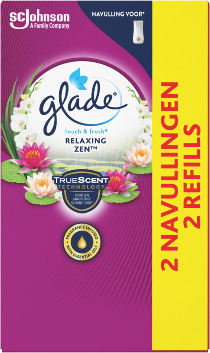 Glade Touch & Fresh Relaxing Zen twee navullingen 12 x 10ML