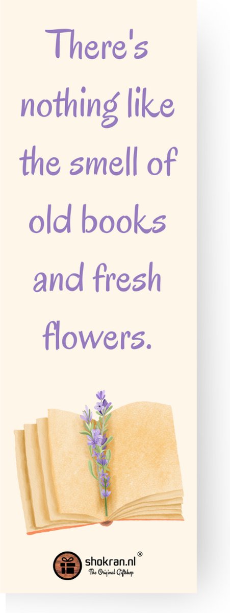 Boekenlegger – Old Books & Fresh Flowers - Milieuvriendelijk papier