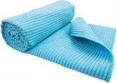 Rubytec Luxe Handdoek - 120 x 60 cm - Antibacterieel - Absorberend - Sneldrogend - Compact & Lichtgewicht - Microfiber - Maat L - Blauw