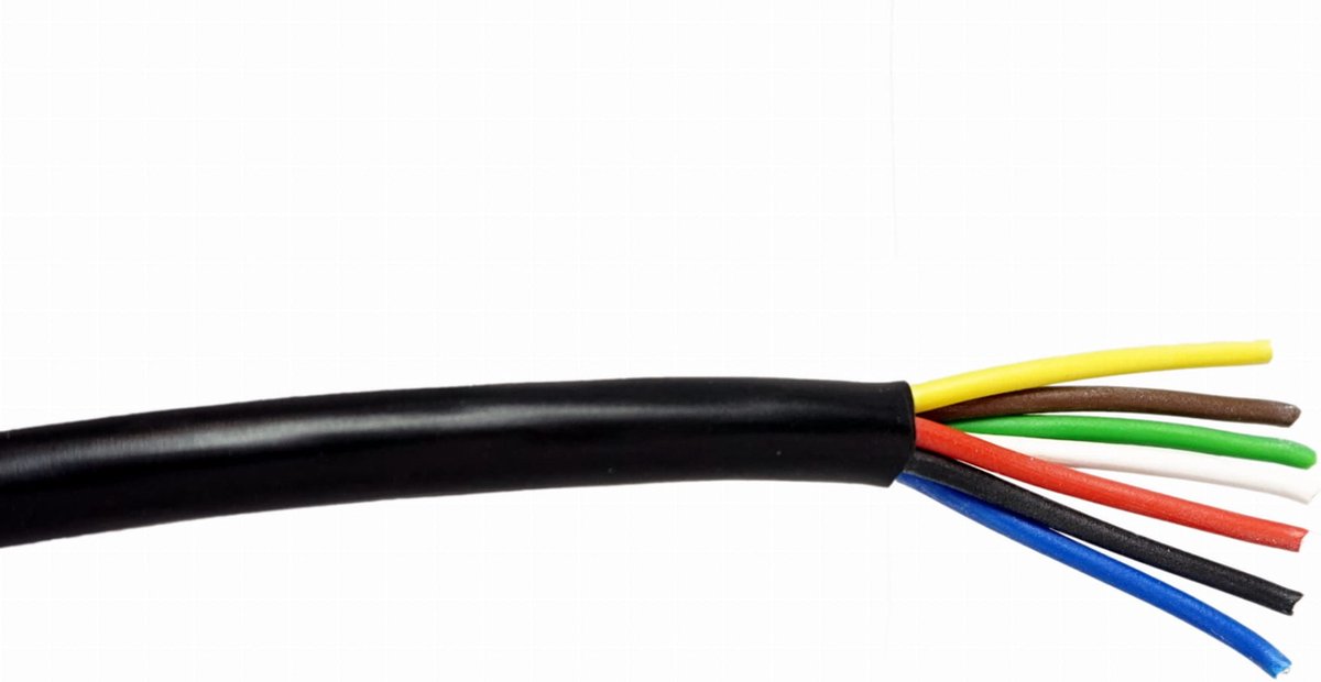 Trailerkabel - 6 x 0,6 + 1 x 1,0mm² - Per meter