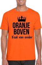 Bellatio Decorations Koningsdag T-shirt - Oranje boven kaal van onder - heren XXL