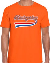 Bellatio Decorations Oranje King's Day t-shirt hommes - Fanion des Nederland -Bas S